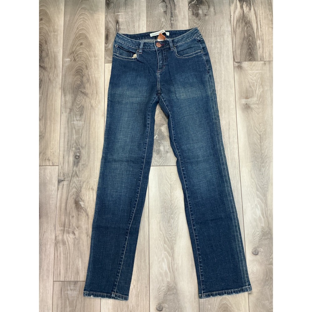 Christopher Blue Women Straight Leg Stretch Denim Jeans Medium Wash Blue Size 4